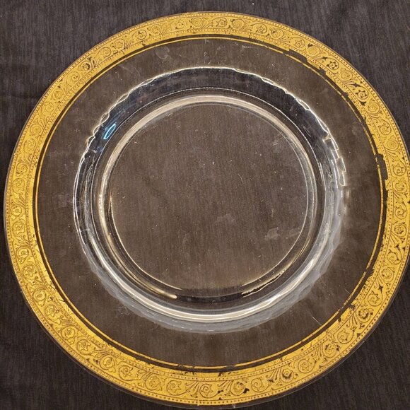 Set Of 2 Tiffin Franciscan Westchester Salad Luncheon Plates Gold Encrusted Vtg - Picture 13 of 13